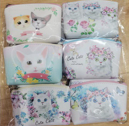 Кошелёк с рисунком кошка 12 шт
