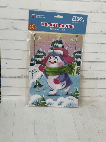 Мягкий пазл А5 "Зима" 12 элементов ET02-007